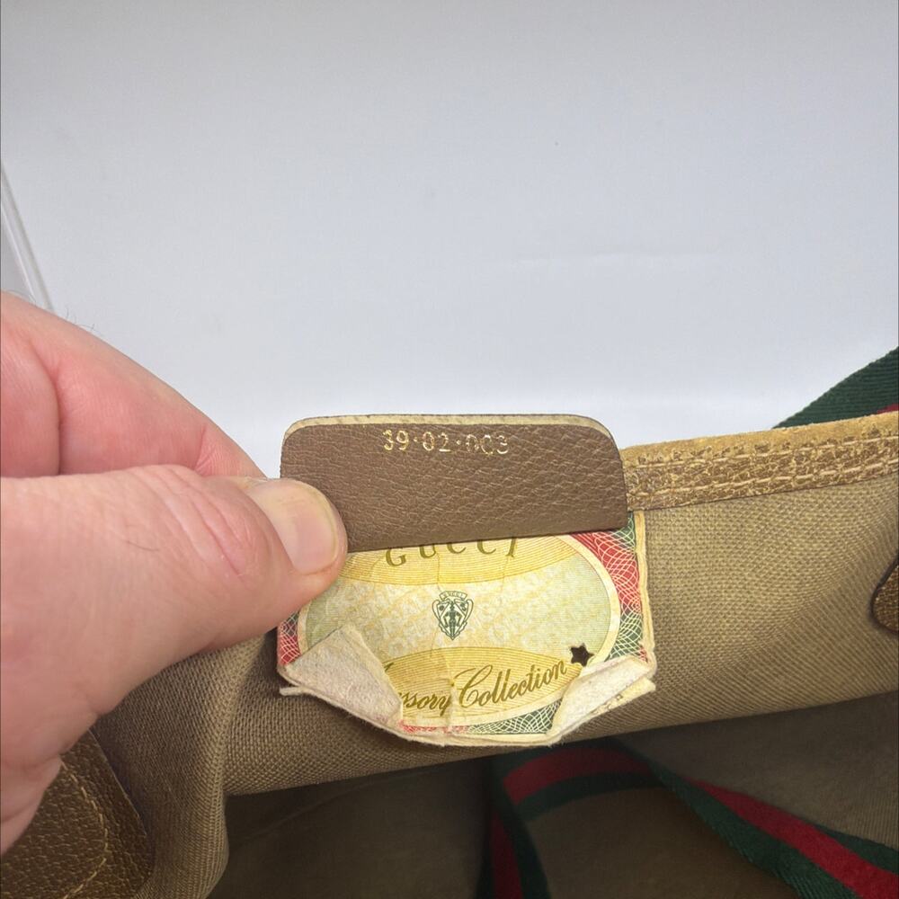 Gucci Vintage Tote Bag Beige GG Supreme Canvas - Picture 6 of 6